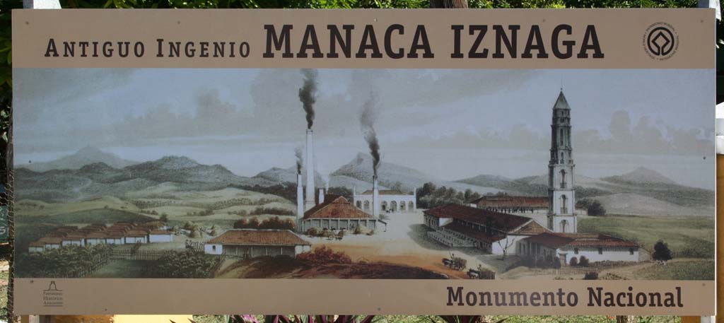 Sign for the Old Mill Manaca Iznaga.