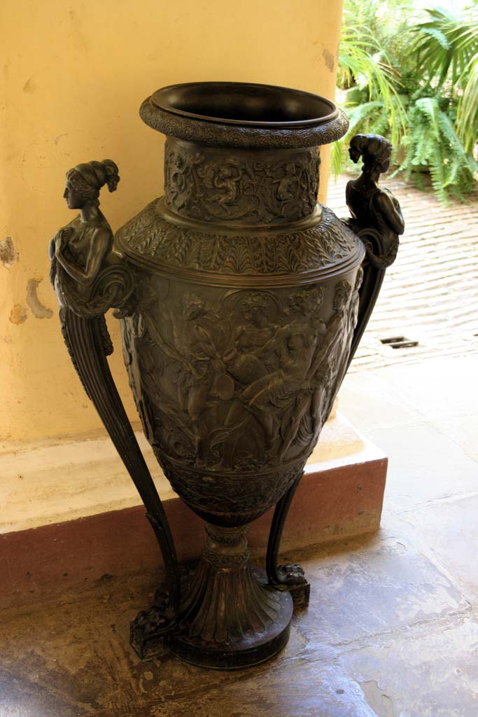 A bronze jar.