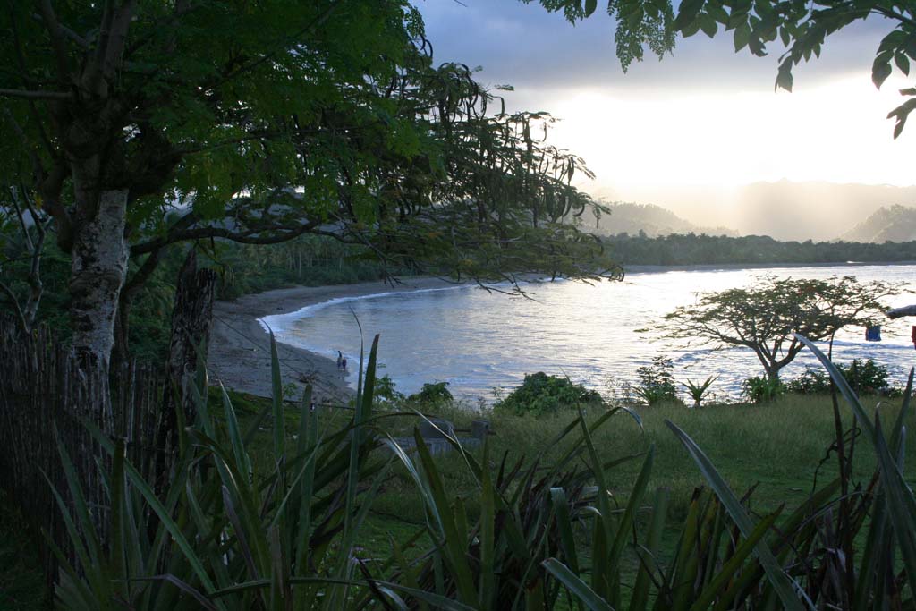 A beach near Baracoa late in the day.