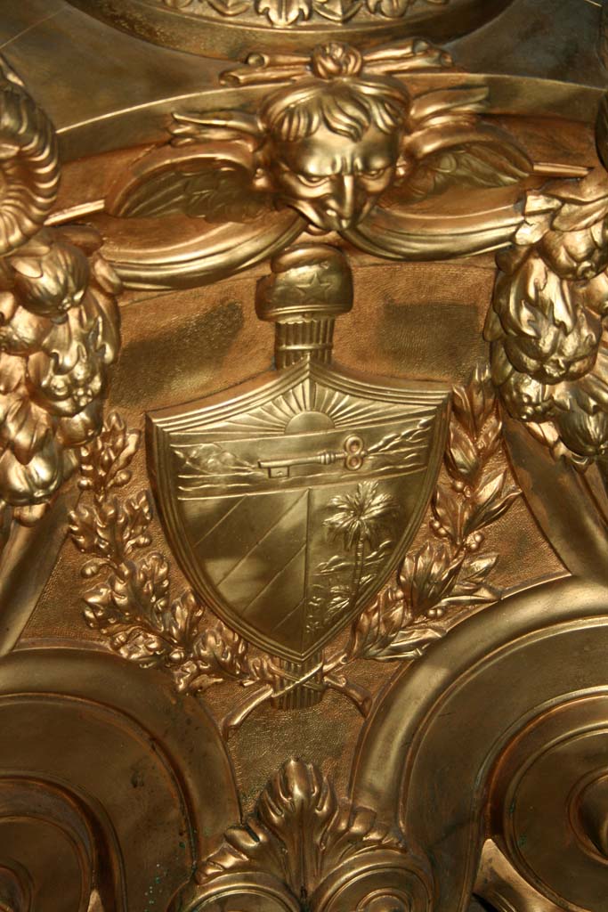 The arms of Cuba: the key because Spain said Cuba was the key to the Caribbean.