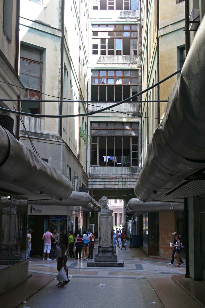 Right in the very centre of the city is this dilapidated shopping arcade.