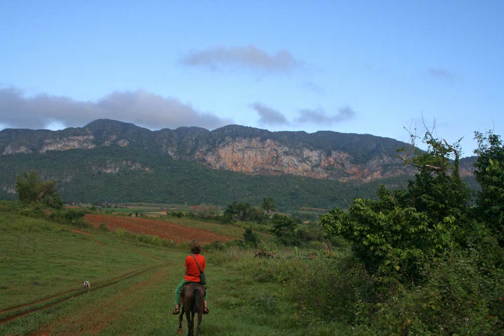 Down into the valley.