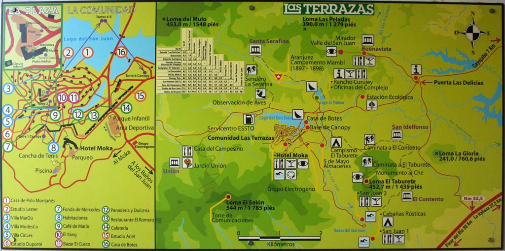 Map of <em>Las Terrazas.</em>