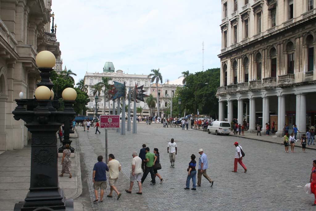The square just off Parque Central where the <em>Centro Asturiano</em> is.