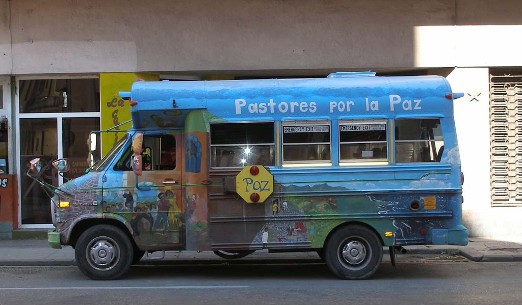 'Pastors for Peace' on a Havana street - note the emergency exits.