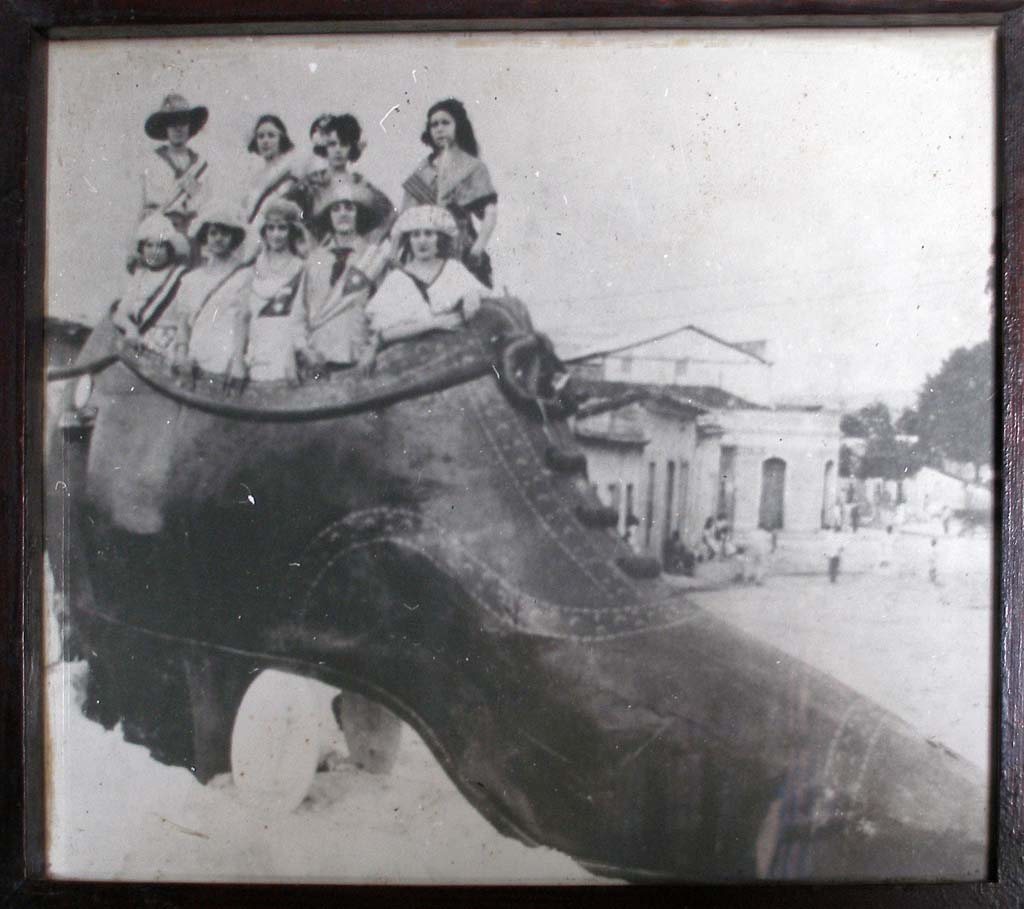 Historic photo of a float in earlier days.