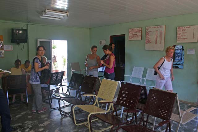 The ticket office and waiting room at Trinidad's tiny railway station.