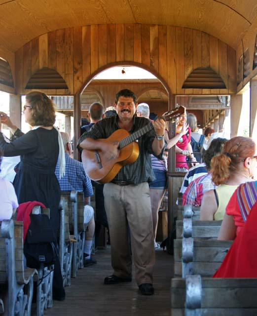 Entertainment on board the train from Trinidad to the Valle de los Ingenios. This guy worked really hard - and he wasn't bad.