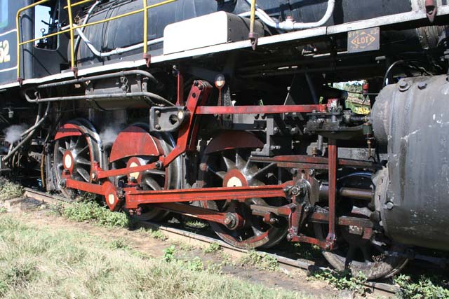 The wheels and coupling rods.