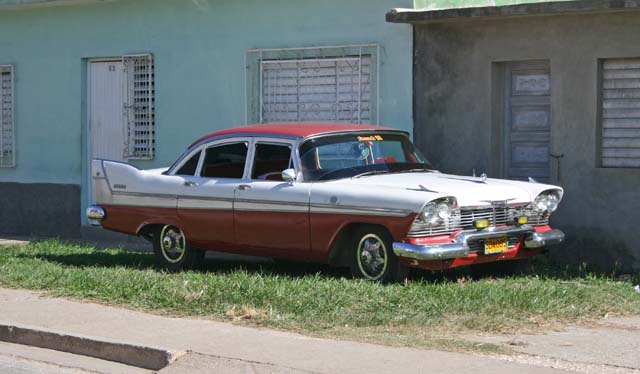 A wonderful old Plymouth (Belvedere?) in Trinidad.