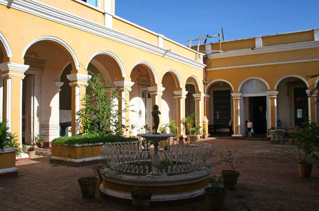 The courtyard of the local history museum.