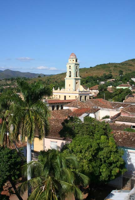 Looking across to the <em>Museo de la Lucha Contra Bandidos</em> bell tower.