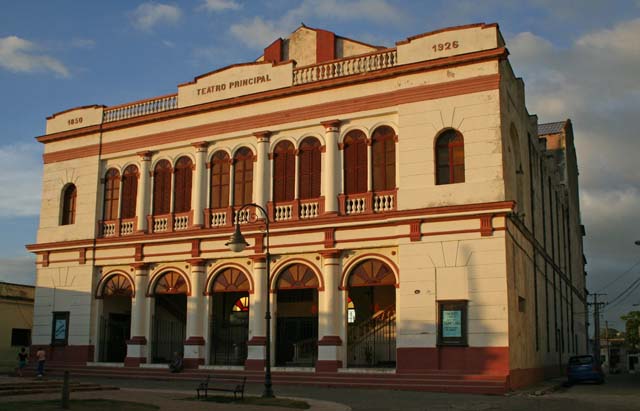 The theatre in the evening sun.