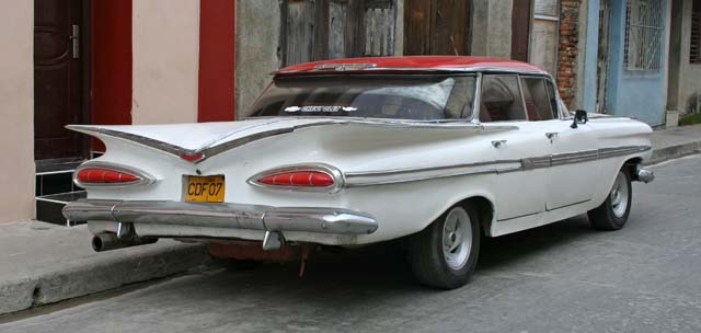 The rear of the same Impala.