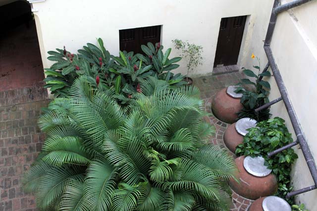 The courtyard from an upper balcony.
