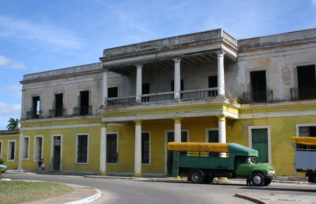 Nearby, what looks as if it might once have been the station hotel.