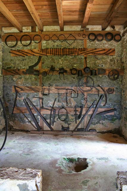Punishment room in the small slavery museum. The hole in the ground is to accommodate pregnant slaves while they were being whipped.