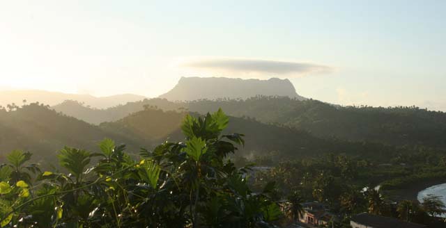 The view inland, towards <em>El Yunque.</em>