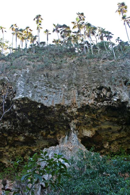 The open cave from below.