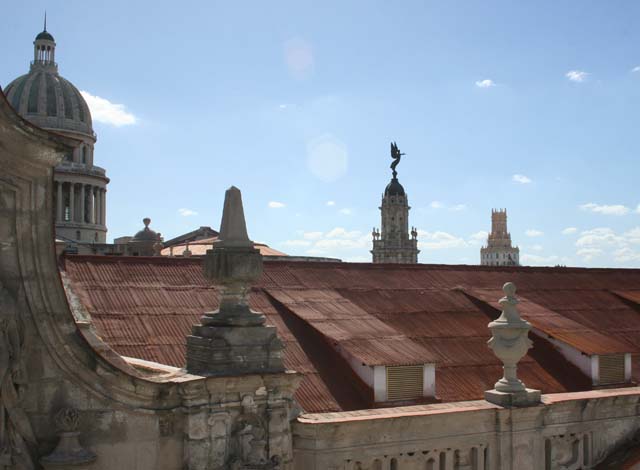 The roof of the <em>Gran Teatro</em> from the roof terrace.
