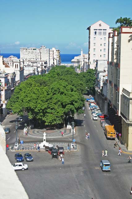 Looking along Prado towards the sea from the roof terrace.