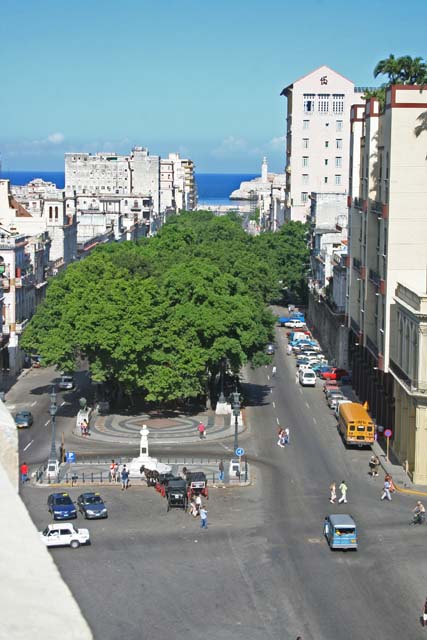 Looking along Prado towards the sea from the roof terrace.