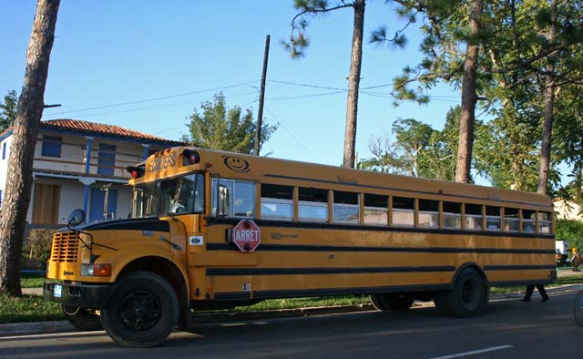 The school bus in town.