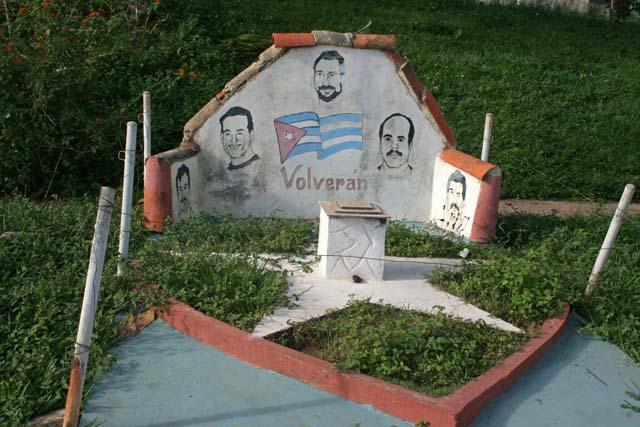 A tiny garden dedicated to the five still in prison in the USA for terrorism.