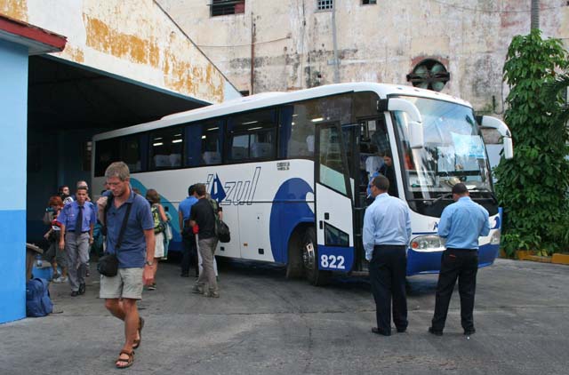 Our Viazul bus, back in Havana from Viñales.