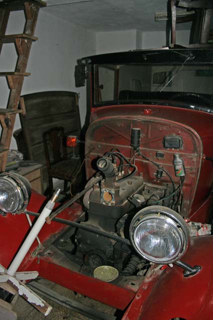 What's left of the engine.