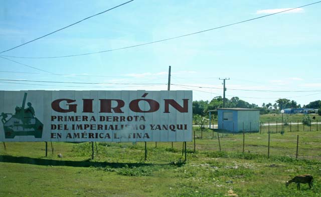Girón, site of the defeat of the Bay of Pigs invasion: 'First defeat of Yankee imperialism in Latin America'.