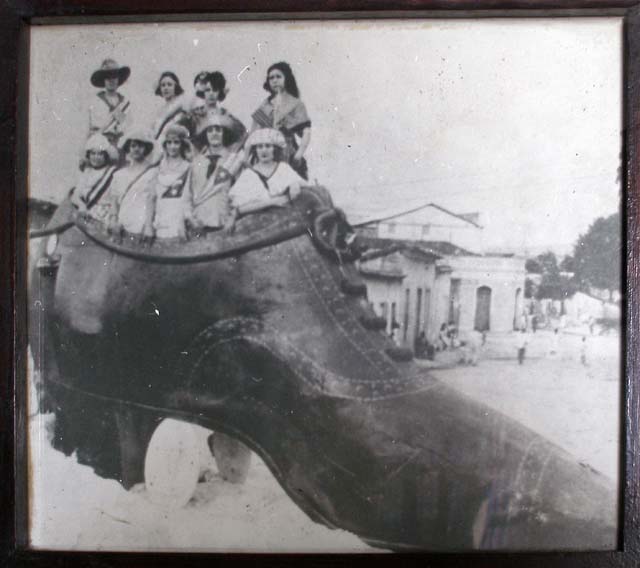 Historic photo of a float in earlier days.