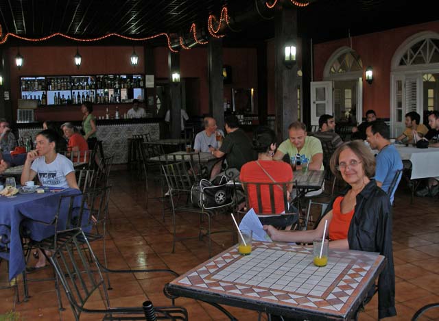 The Ambos Mundos bar itself.