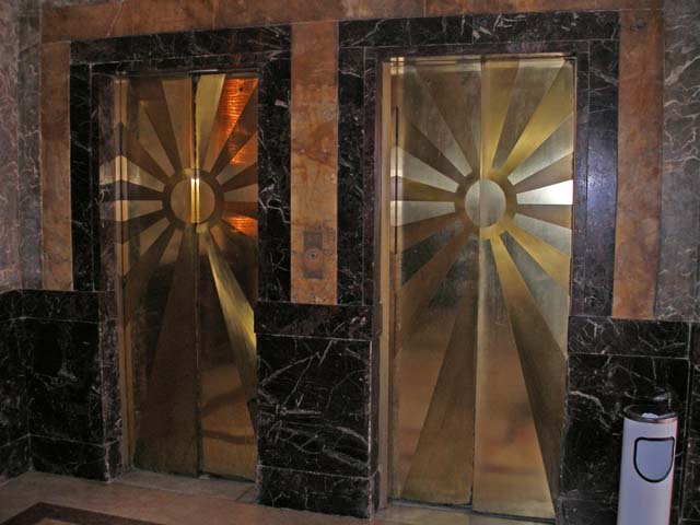 The lift doors.