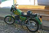 A smart looking motorbike in Trinidad.