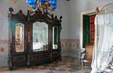 Huge mirrored wardrobe.