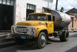 A small tanker truck.