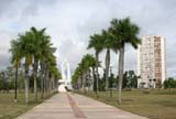 An avenue of royal palms leading to the Plaza de la Revolución.