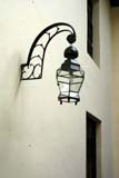 A lamp in the courtyard.