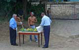 The driver and co-driver of our bus from Camagüey to Santiago stop to buy guavas by the roadside.