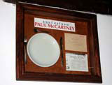 ...where Paul McCartney once had a meal, so they framed his place setting.