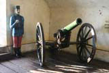 A different type of cannon in the museum display.