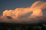 Clouds at sunset from the hotel's roof terrace.