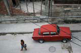 Our Santiago host Yamil's old Hillman, with a 'horn' that plays a wolf whistle.