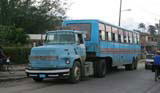 A trailer bus in Baracoa - the closest we got to seeing one of the 'camels' which have now been phased out.