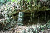 A small Taíno(?) statue outside.