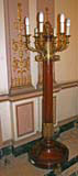 A lamp standard, adapted for electricity.