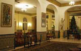 A lobby area at the top of the Hotel Sevilla.