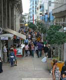 A popular shopping street, San Rafael, next to Hotel Inglaterra.