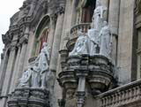 More sculpture on the main façade of the Gran Teatro.